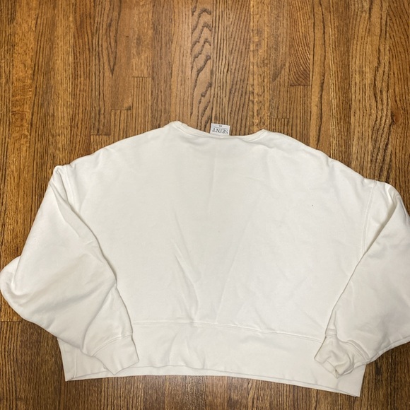 SEINT beauty cropped white sweatshirt size XS - Picture 3 of 3